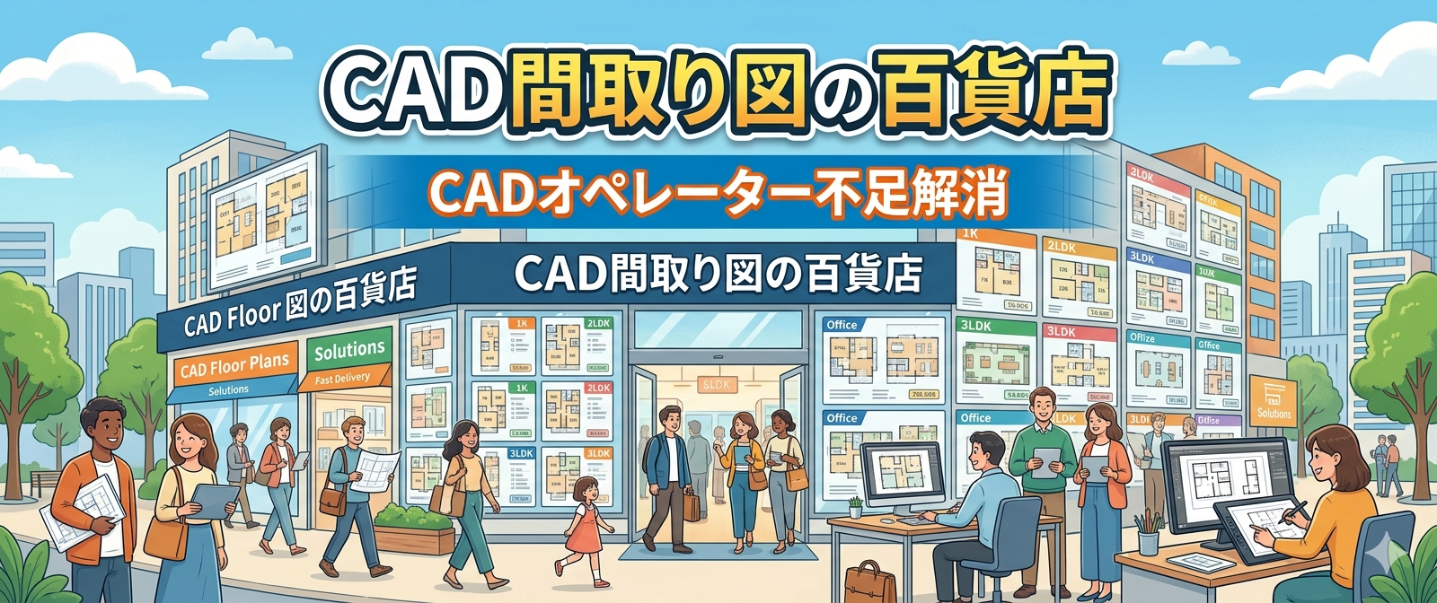 CAD間取り図の百貨店！CADオペ不足解消